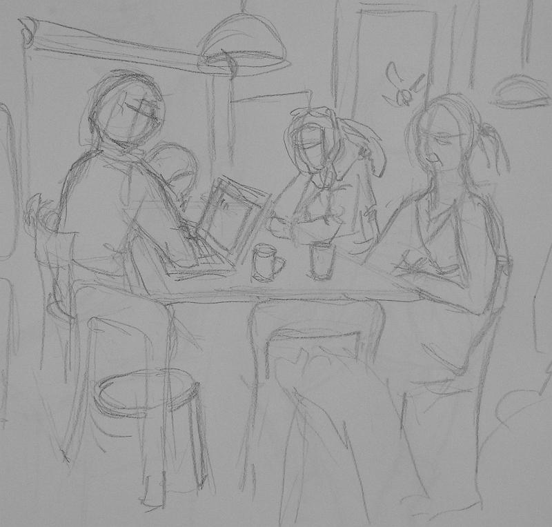 Pausenarbeit, 2008, Graphit-Papier, ca. 30x30.jpg